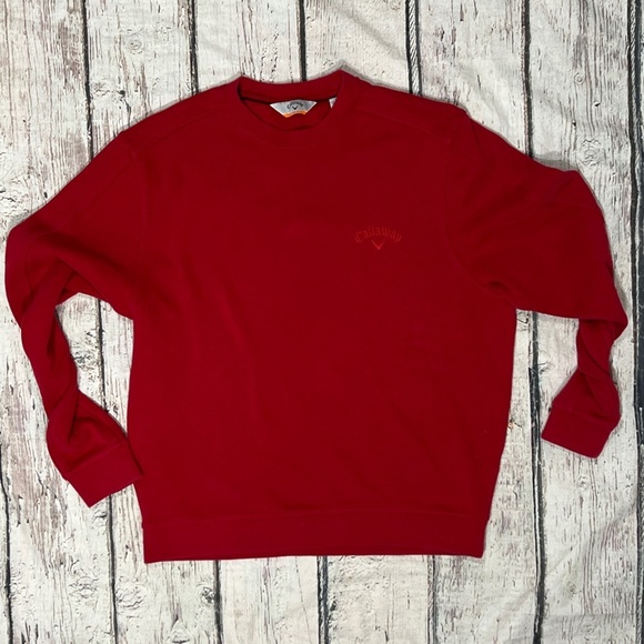 Callaway Stretch Red Golf Sports Tennis Country Club Mens Sweater - Picture 1 of 5